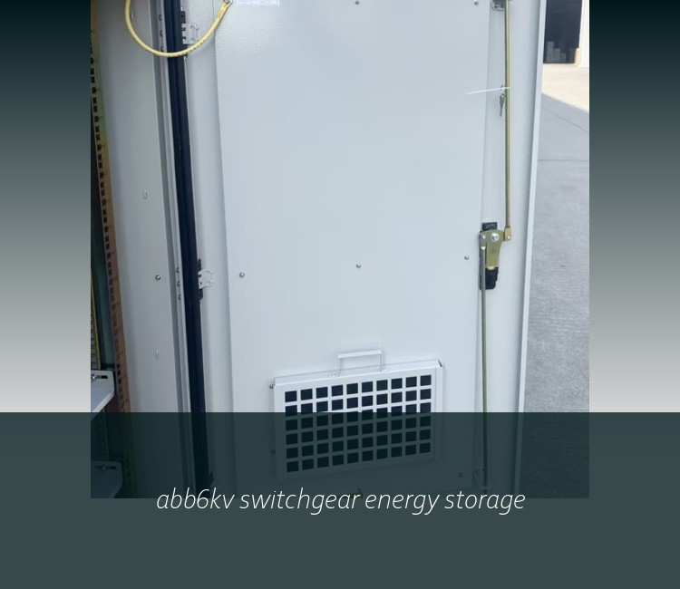 abb6kv switchgear energy storage