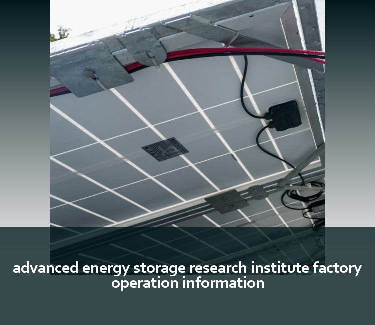 advanced energy storage research institute factory operation information