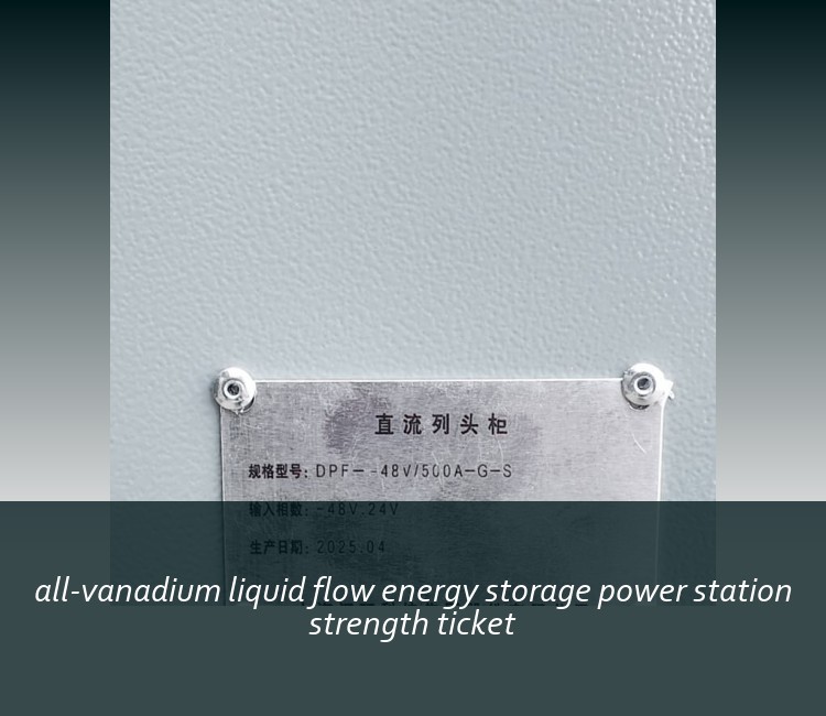 all-vanadium liquid flow energy storage power station strength ticket
