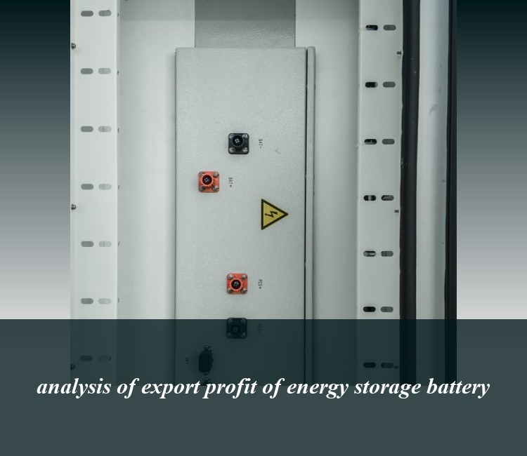 analysis of export profit of energy storage battery