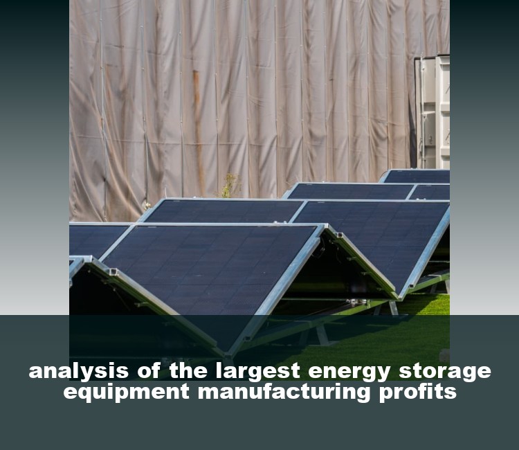 analysis of the largest energy storage equipment manufacturing profits