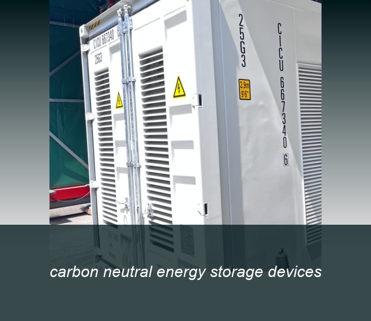 carbon neutral energy storage devices