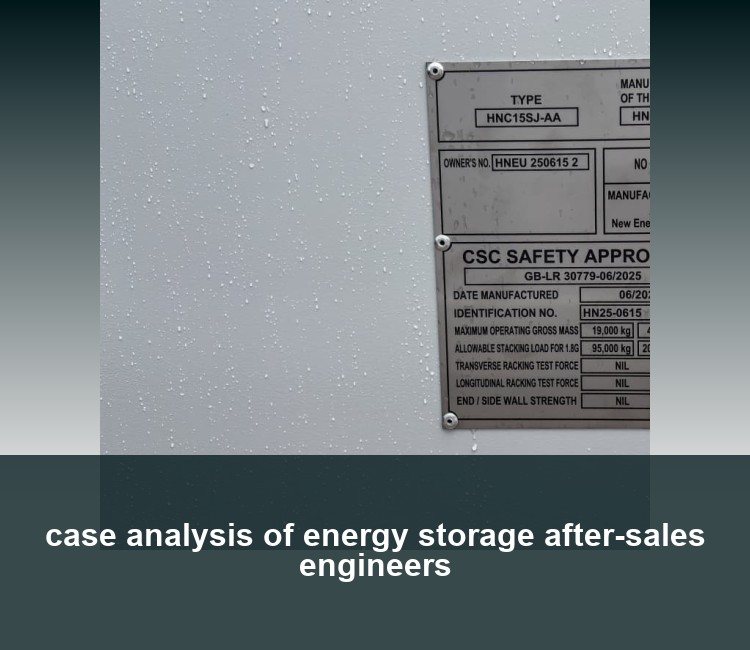 case analysis of energy storage after-sales engineers