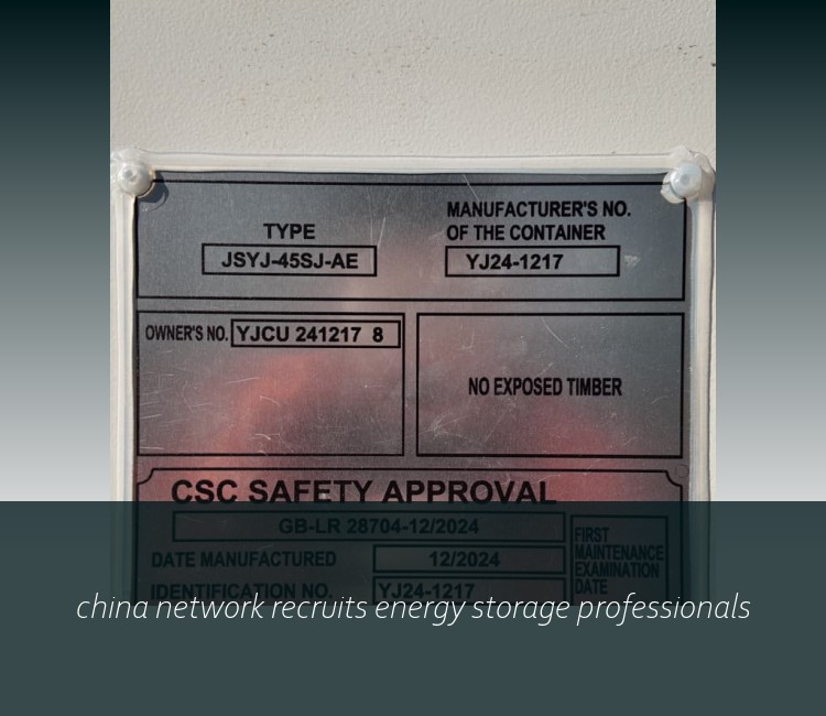china network recruits energy storage professionals