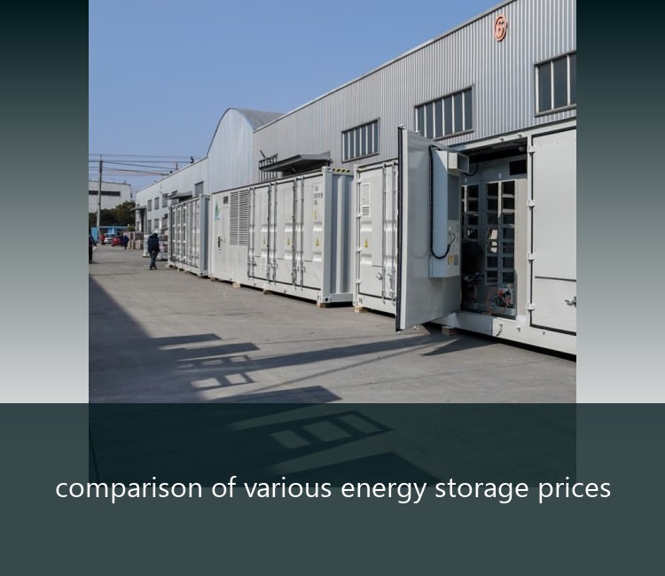 comparison of various energy storage prices