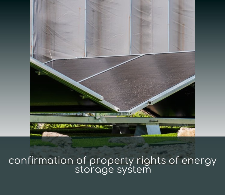 confirmation of property rights of energy storage system