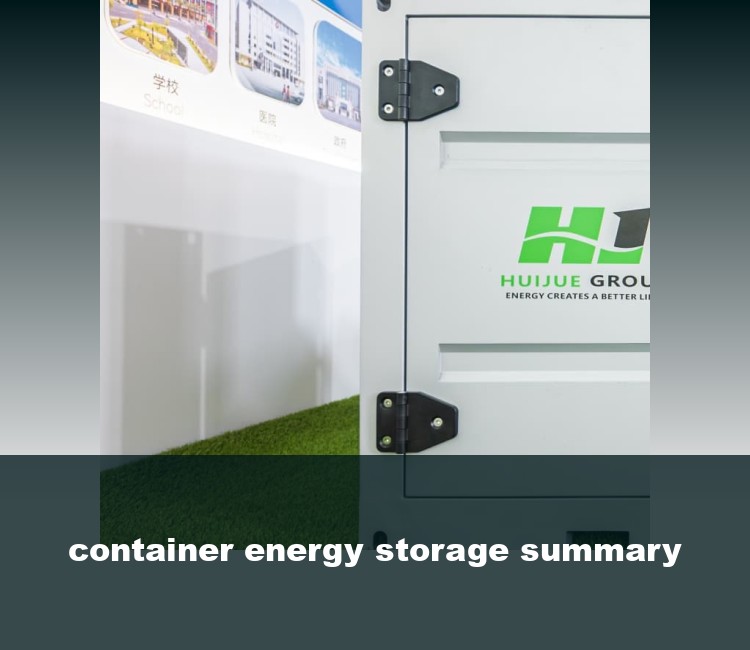 container energy storage summary
