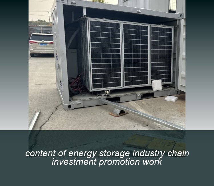 content of energy storage industry chain investment promotion work