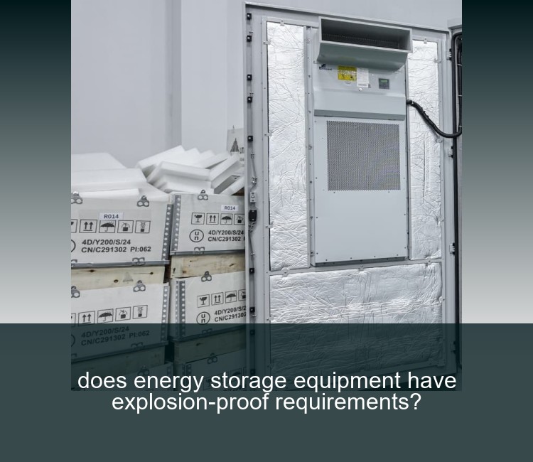 does energy storage equipment have explosion-proof requirements?