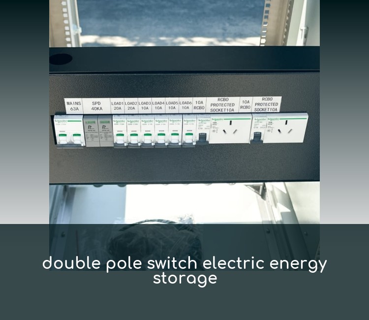 double pole switch electric energy storage