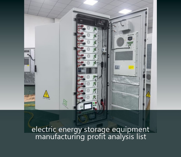 electric energy storage equipment manufacturing profit analysis list