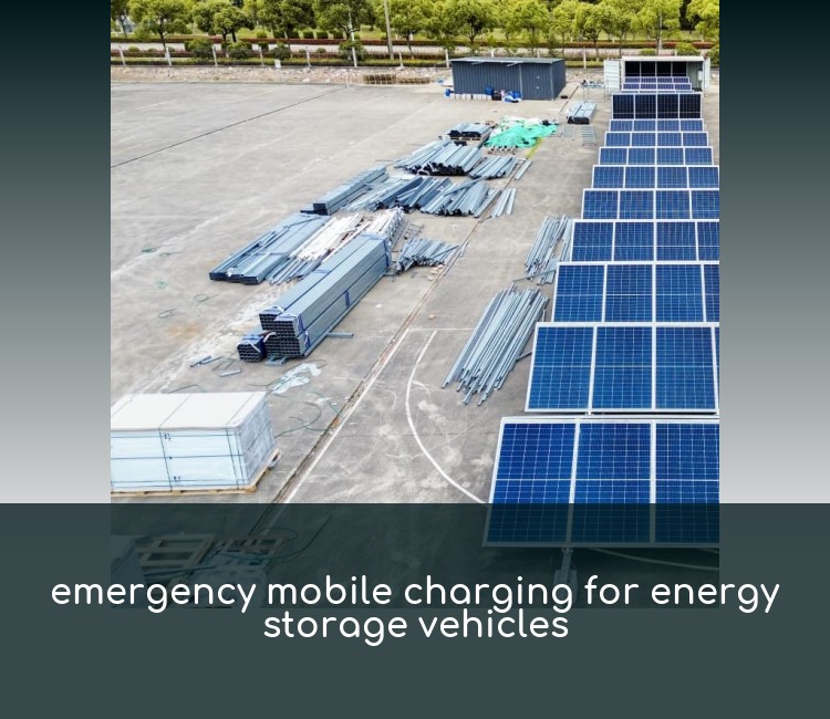 emergency mobile charging for energy storage vehicles