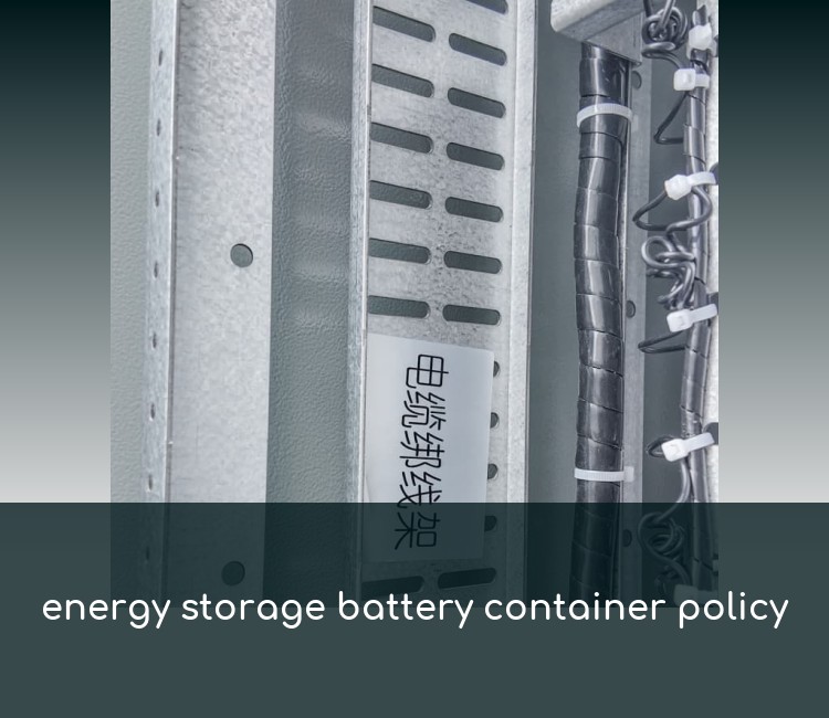 energy storage battery container policy