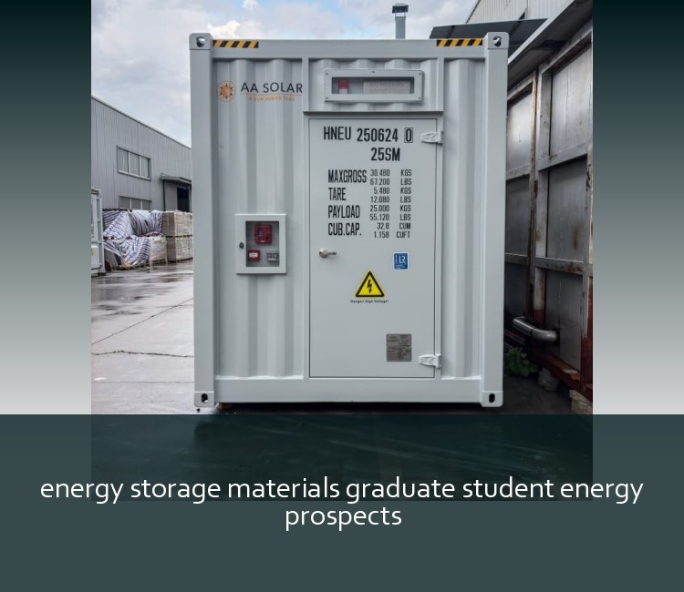 energy storage materials graduate student energy prospects