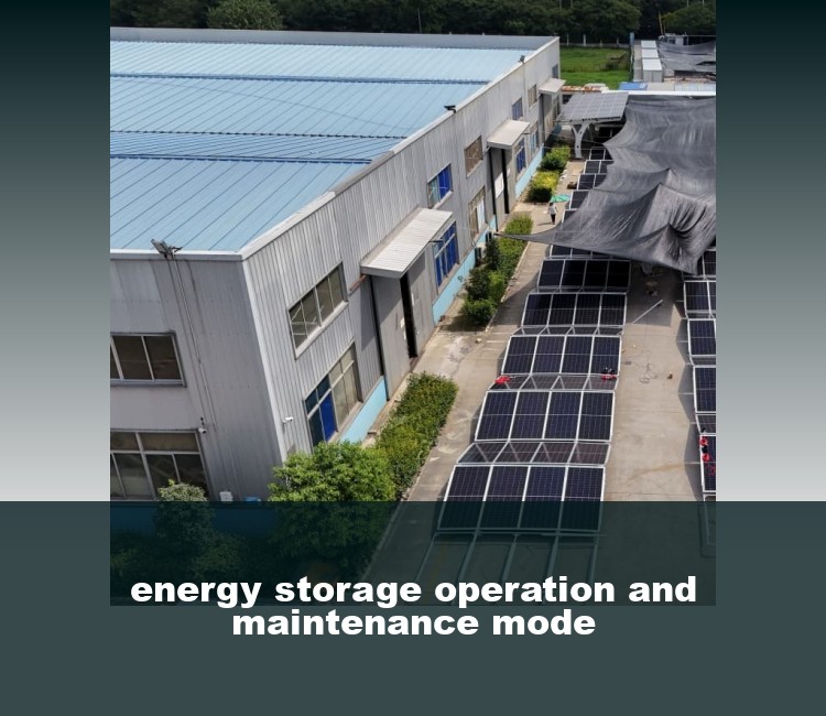 energy storage operation and maintenance mode