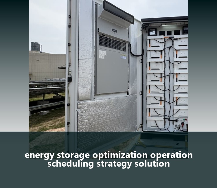 energy storage optimization operation scheduling strategy solution