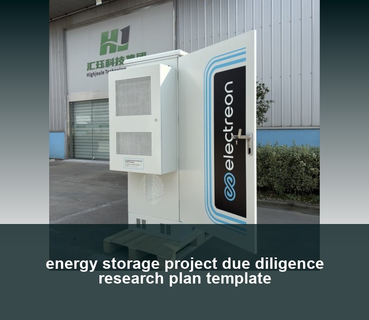 energy storage project due diligence research plan template