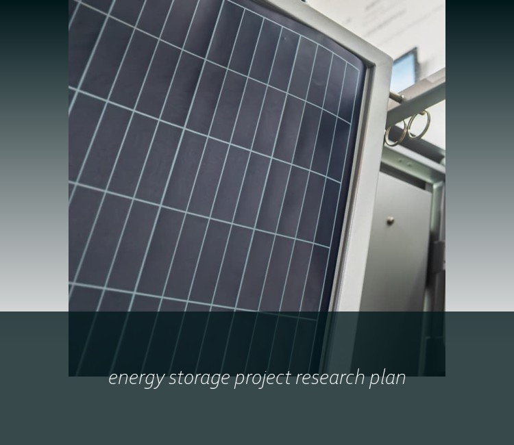 energy storage project research plan