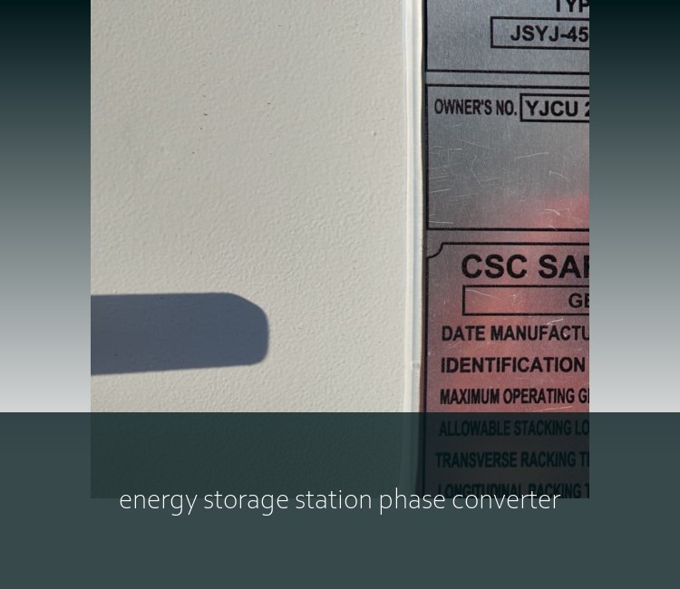 energy storage station phase converter
