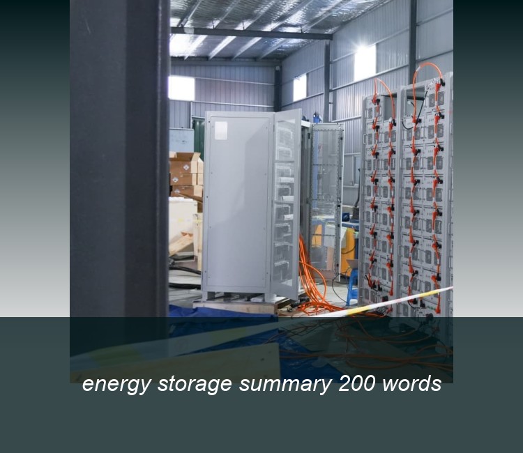 energy storage summary 200 words