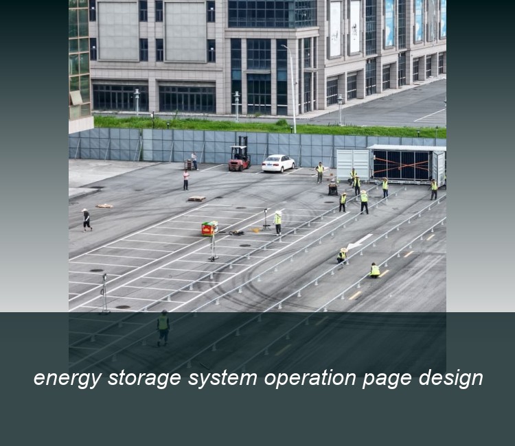 energy storage system operation page design