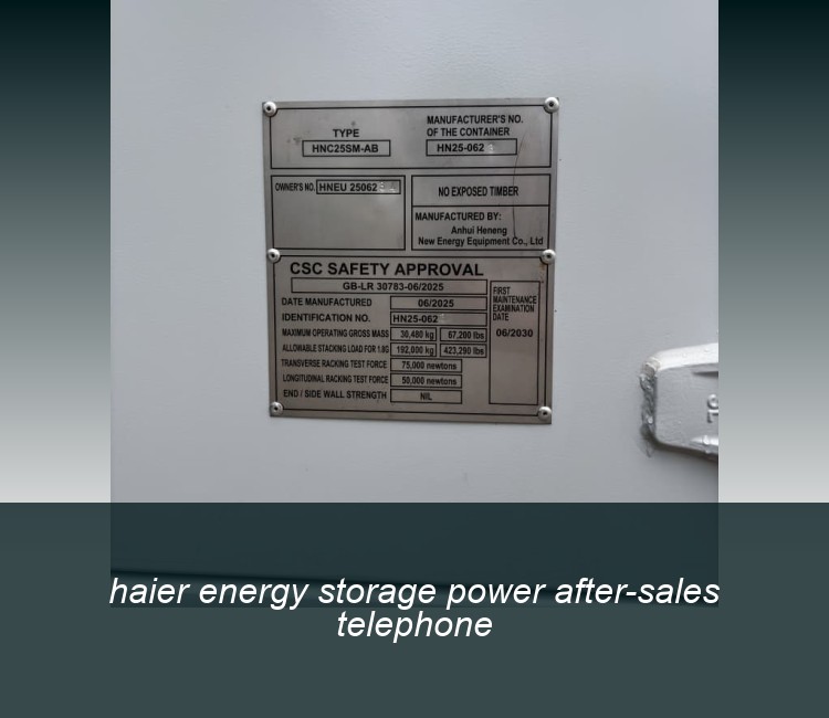 haier energy storage power after-sales telephone