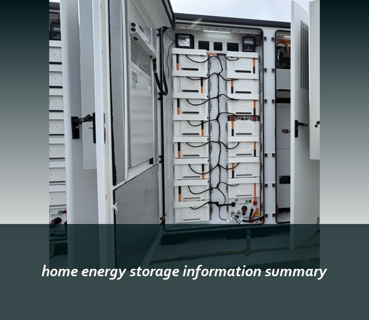 home energy storage information summary
