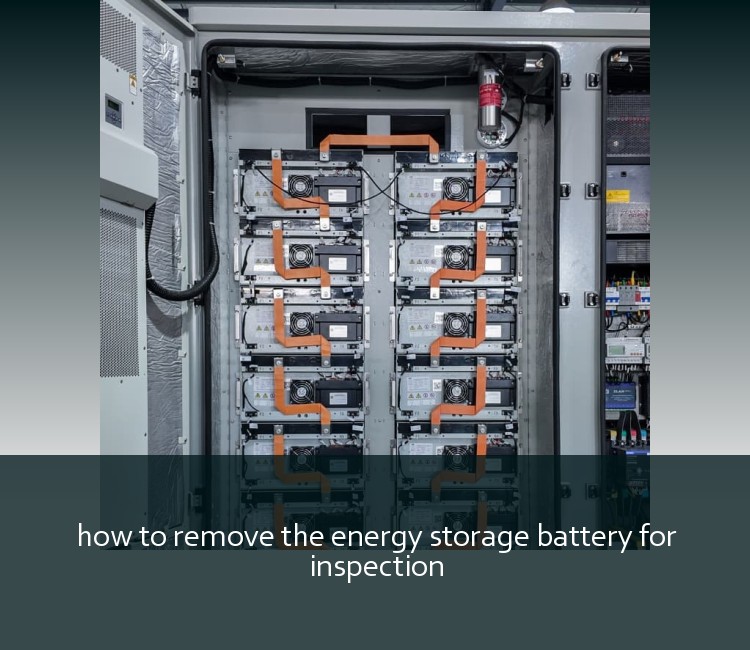 how to remove the energy storage battery for inspection