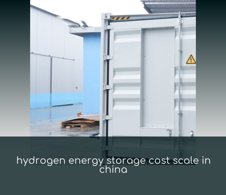 hydrogen energy storage cost scale in china