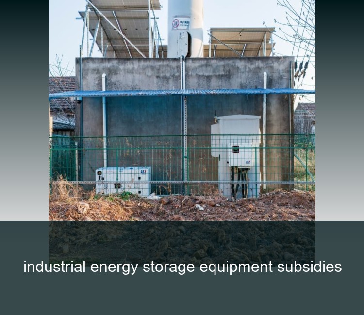industrial energy storage equipment subsidies