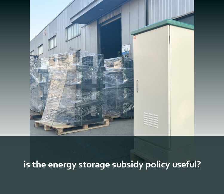 is the energy storage subsidy policy useful?