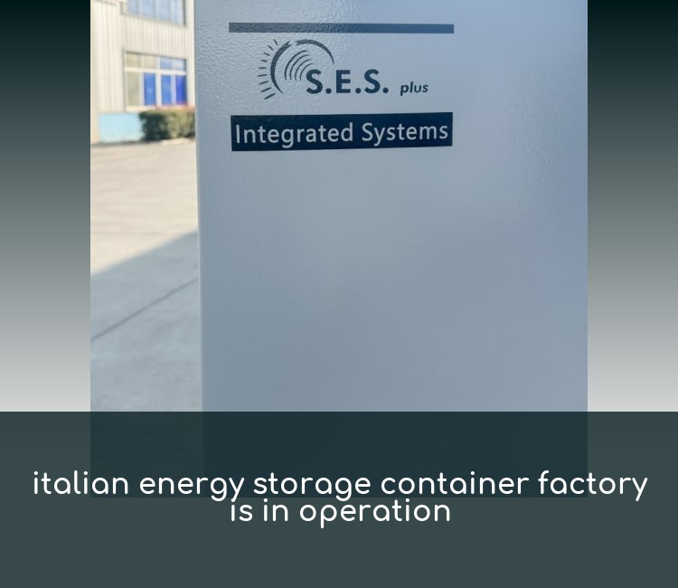 italian energy storage container factory is in operation