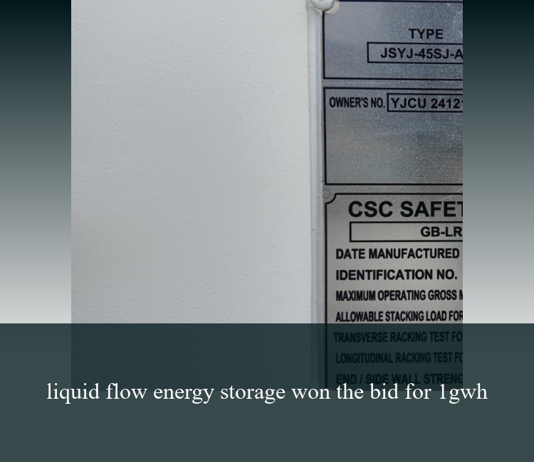liquid flow energy storage won the bid for 1gwh