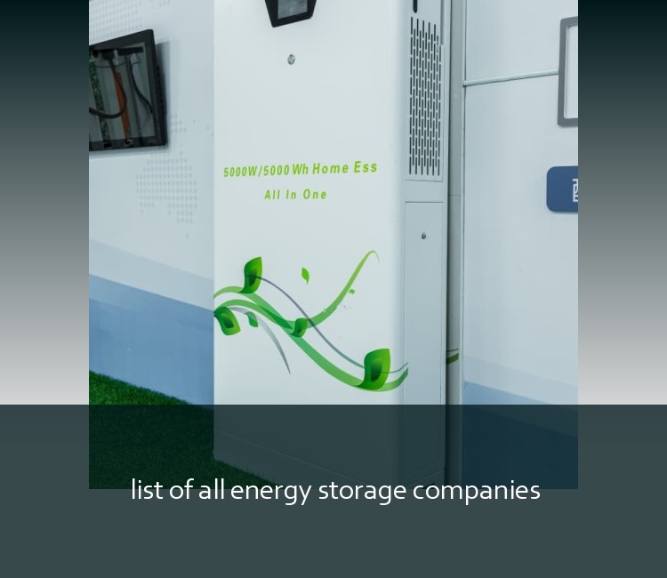 list of all energy storage companies
