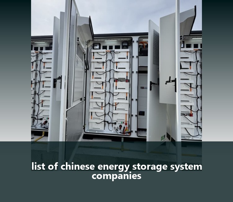 list of chinese energy storage system companies