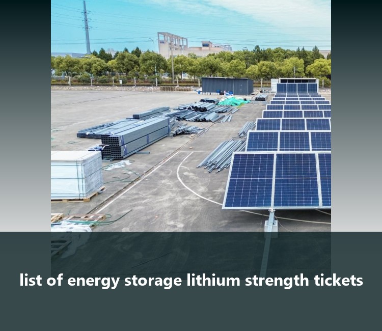 list of energy storage lithium strength tickets