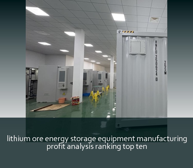 lithium ore energy storage equipment manufacturing profit analysis ranking top ten