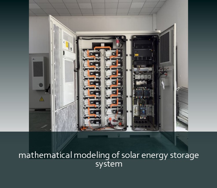mathematical modeling of solar energy storage system