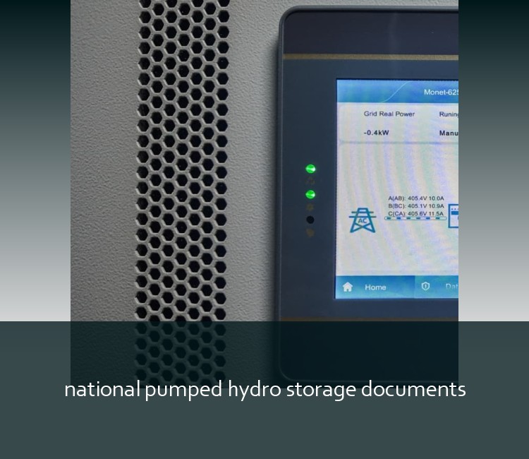 national pumped hydro storage documents