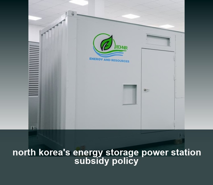 north korea's energy storage power station subsidy policy