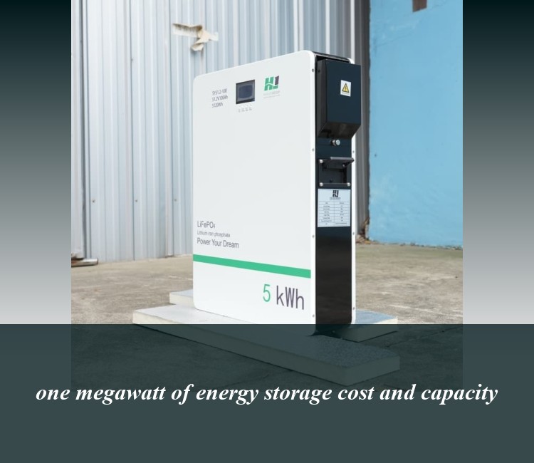 one megawatt of energy storage cost and capacity