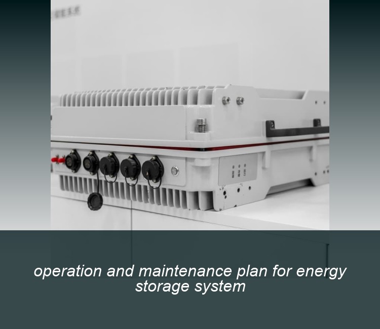 operation and maintenance plan for energy storage system