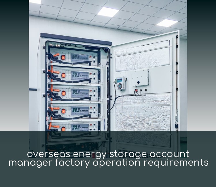 overseas energy storage account manager factory operation requirements