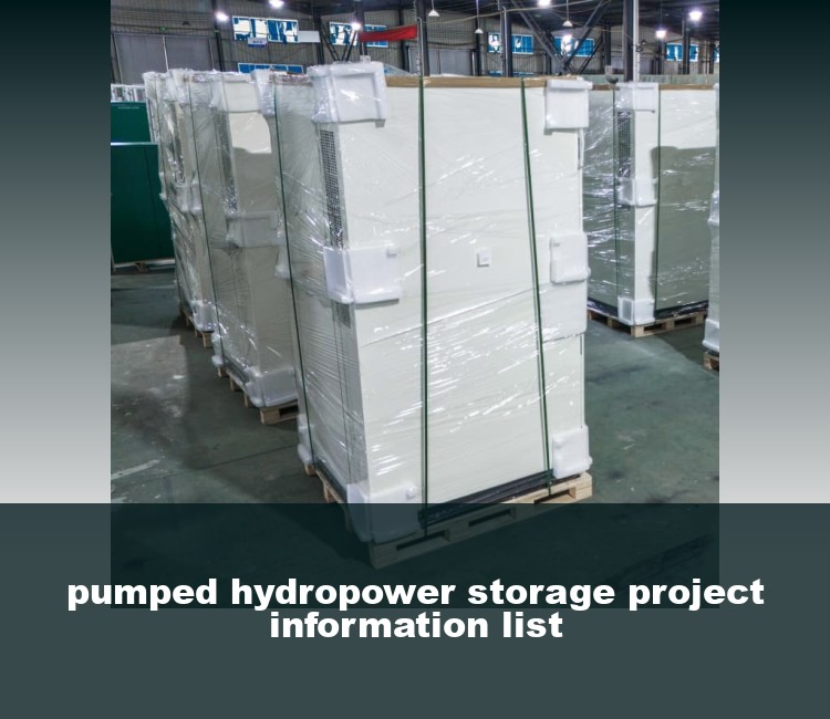 pumped hydropower storage project information list