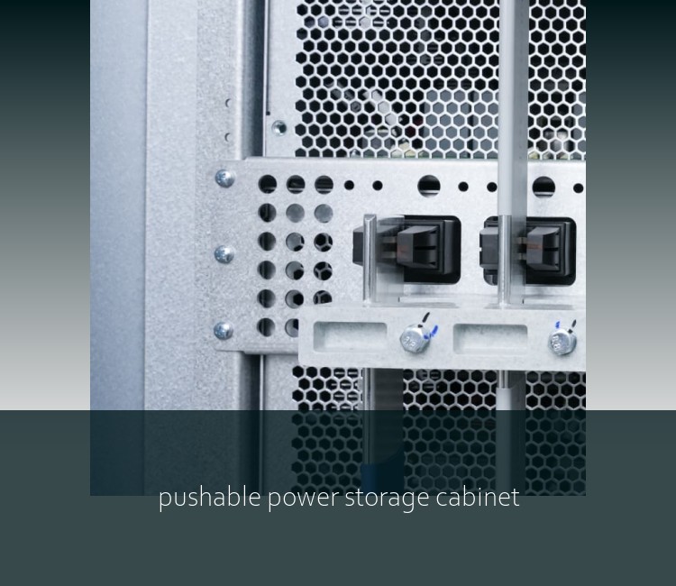 pushable power storage cabinet
