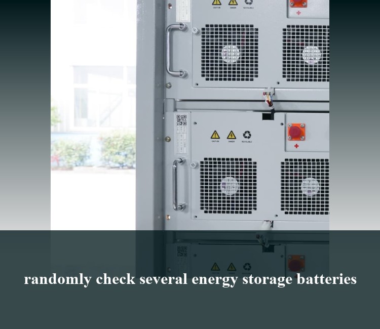 randomly check several energy storage batteries