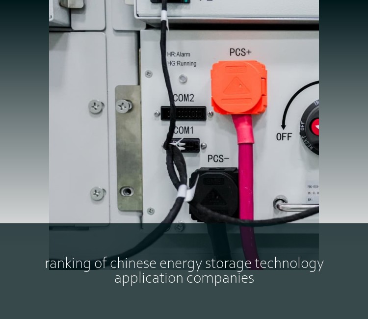 ranking of chinese energy storage technology application companies