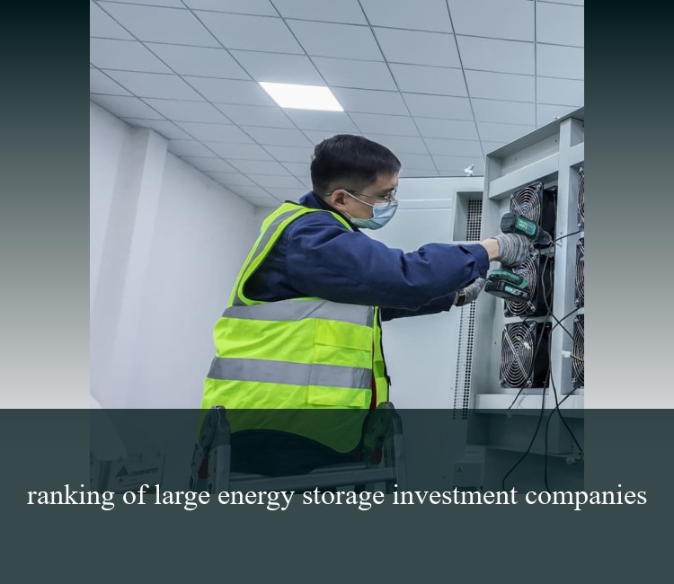 ranking of large energy storage investment companies