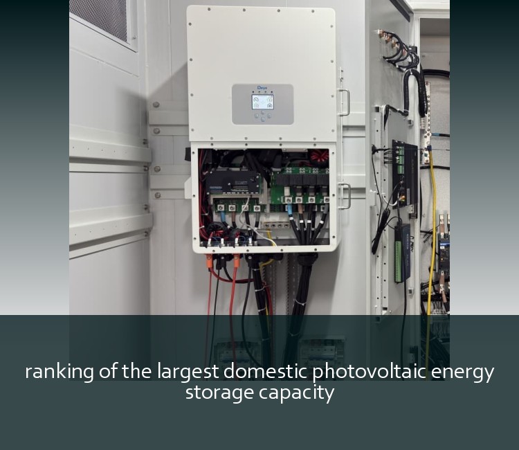ranking of the largest domestic photovoltaic energy storage capacity
