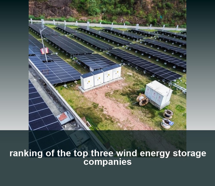 ranking of the top three wind energy storage companies